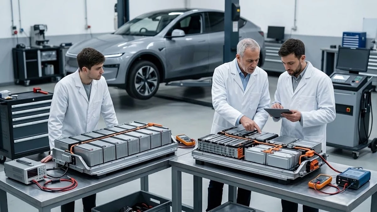 Bateria LFP x NMC: qual dura mais, é mais segura e oferece maior autonomia? 1 Baterias LFP e NMC sendo analisadas em laboratório automotivo