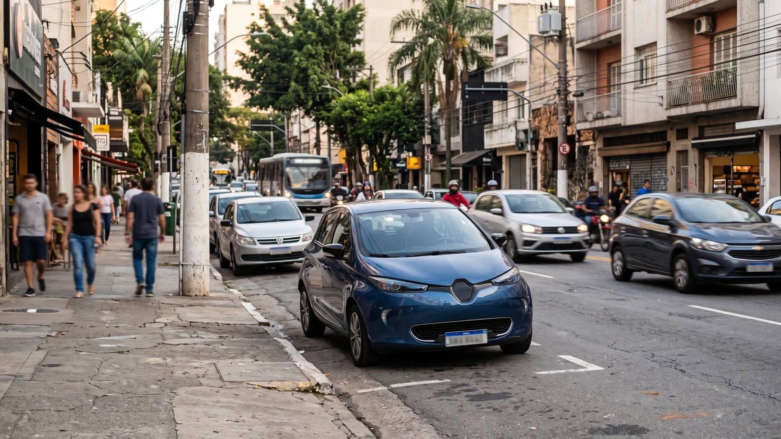 BYD Dolphin Mini é 4º entre os carros mais vendidos até 8 de outubro de 2026 1 Hatch elétrico compacto em rua urbana com outros carros ao fundo